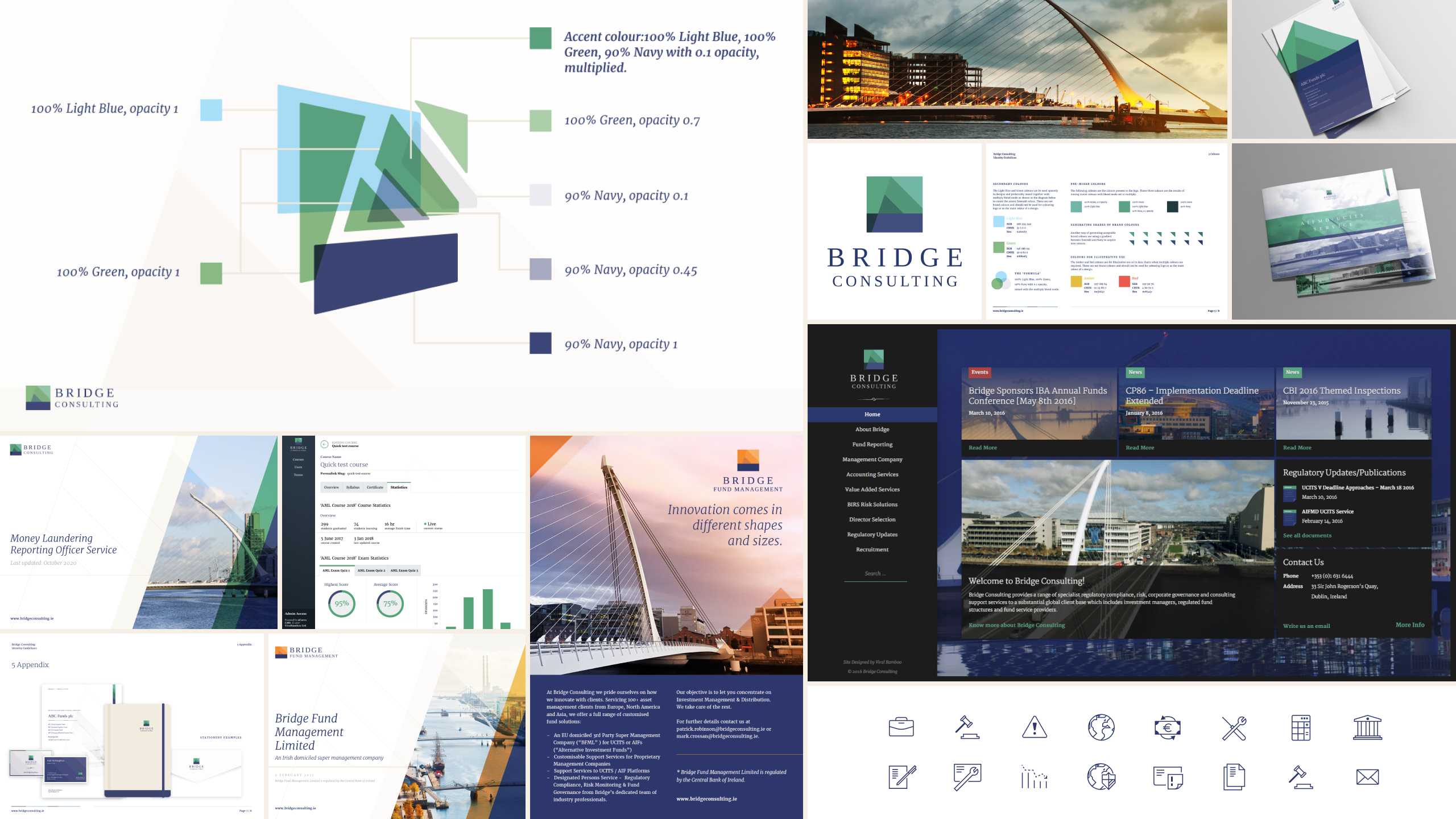 Bridge Consulting Homepage Screenshot, desktop version
