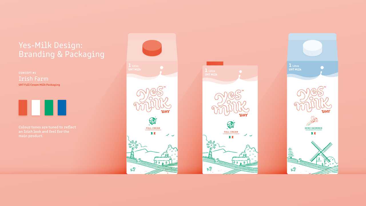 YES-milk branding and packaging design concept